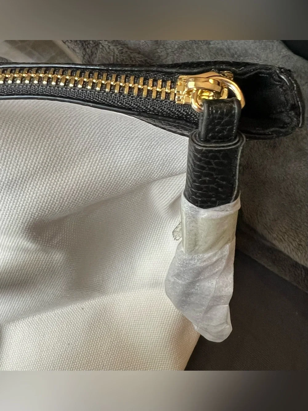 Walter Baker Carly Bag Classic White Tote Bag with Black Trim
